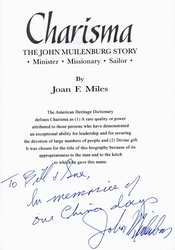 John Muilenburg inscribed inside cover of Charisma