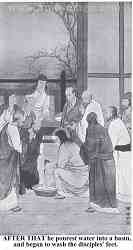 And when the hour was come he sat down, and the twelve apostles with him, and he took bread, and gave thanks, and brake it, saying This is my body which is given for you.