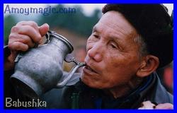 Down the hatch!  Drinking the potent local liquor at the Hakka  100-pot-festival in West Fujian, Changting